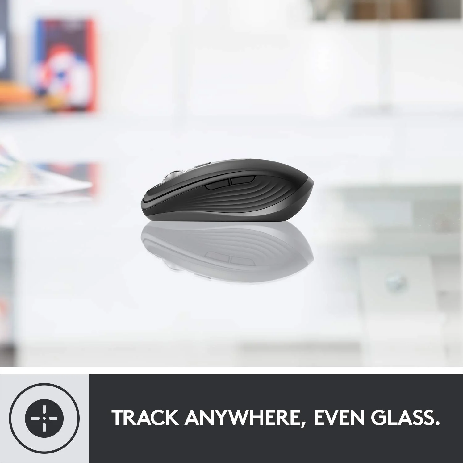 Logitech MX Anywhere 3S Compact Wireless Mouse, Fast Scrolling, 8K DPI Any-Surface Tracking, Quiet Clicks, Programmable Buttons, USB C, Bluetooth, Windows PC, Linux, Chrome, Mac - Graphite - Image 4
