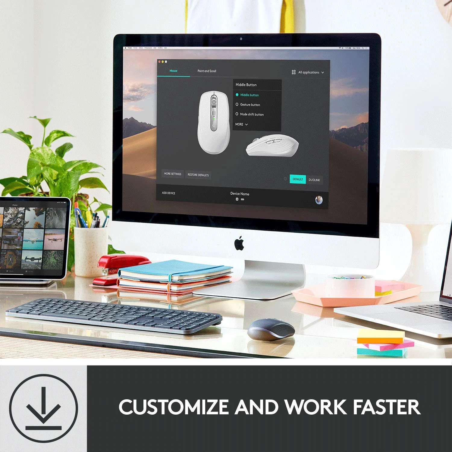 Logitech MX Anywhere 3S Compact Wireless Mouse, Fast Scrolling, 8K DPI Any-Surface Tracking, Quiet Clicks, Programmable Buttons, USB C, Bluetooth, Windows PC, Linux, Chrome, Mac - Graphite - Image 9