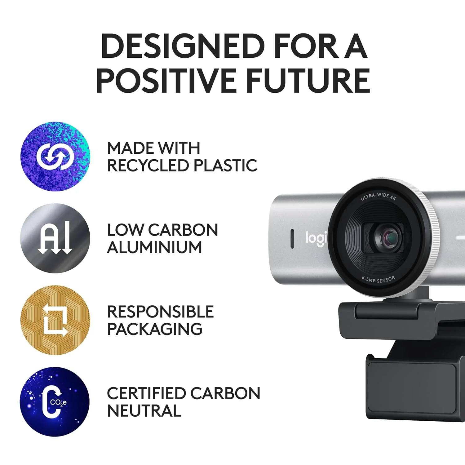Logitech MX Brio Ultra HD 4K Collaboration and Streaming Webcam with Free Adobe Subscription, 1080p at 60 FPS, Dual Noise Reducing Mics, Show Mode, USB-C, Webcam Cover - Image 10