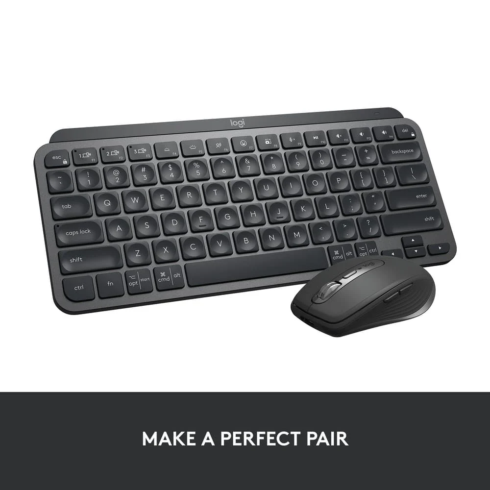 Logitech Mx Keys Mini Minimalist Wireless Illuminated Keyboard, Compact, Bluetooth, Backlit, USB-C, Compatible with Apple Macos, iOS, Windows, Linux, Android, Metal Build-Graphite - Image 9