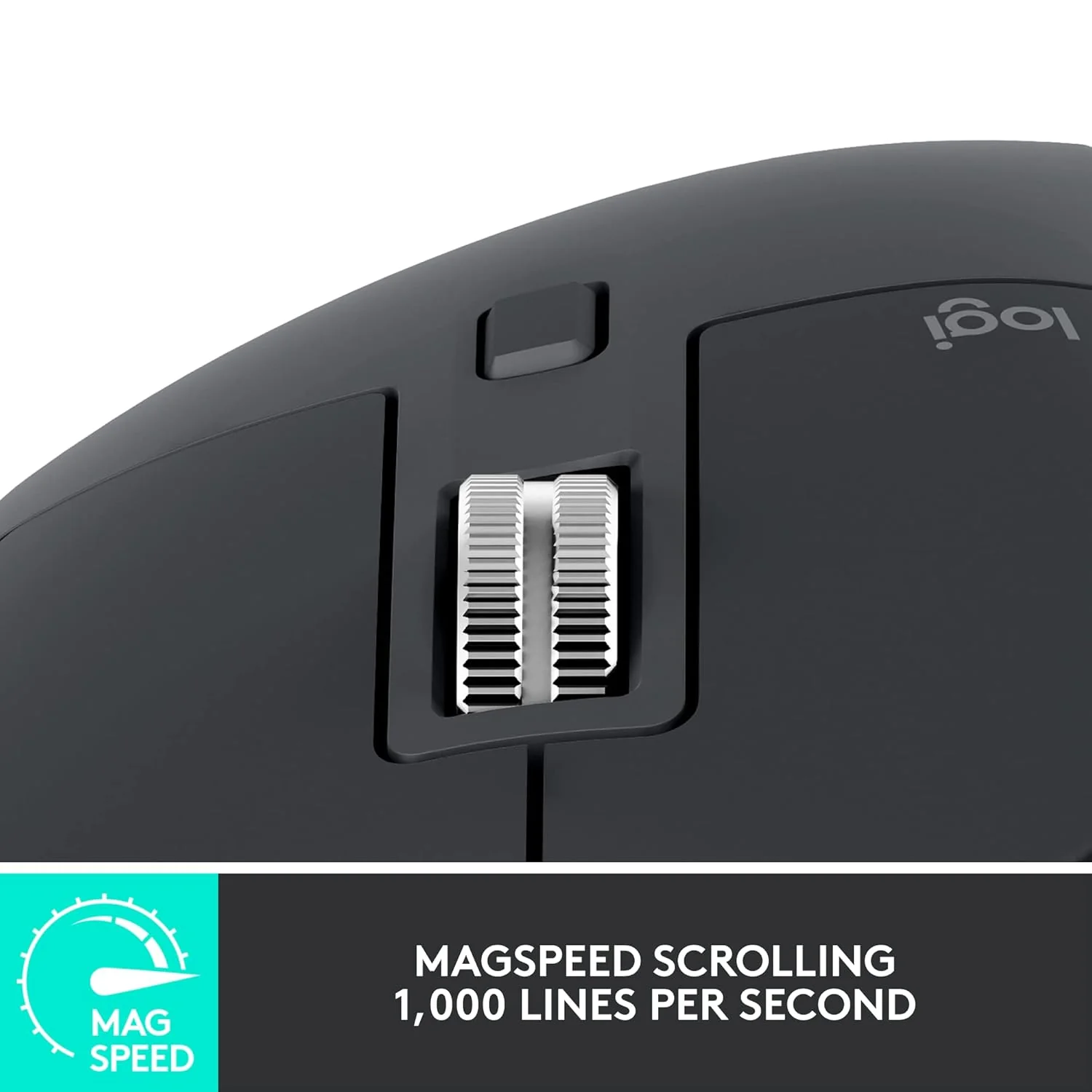 Logitech MX Master 3 Wireless Mouse, Ultrafast Scrolling, Use on Any Surface, Ergonomic, 4000 Dpi, Customisation, USB-C, Bluetooth/USB, Apple Mac iPad OS Microsoft PC Windows Linux, Dark Grey - Image 3
