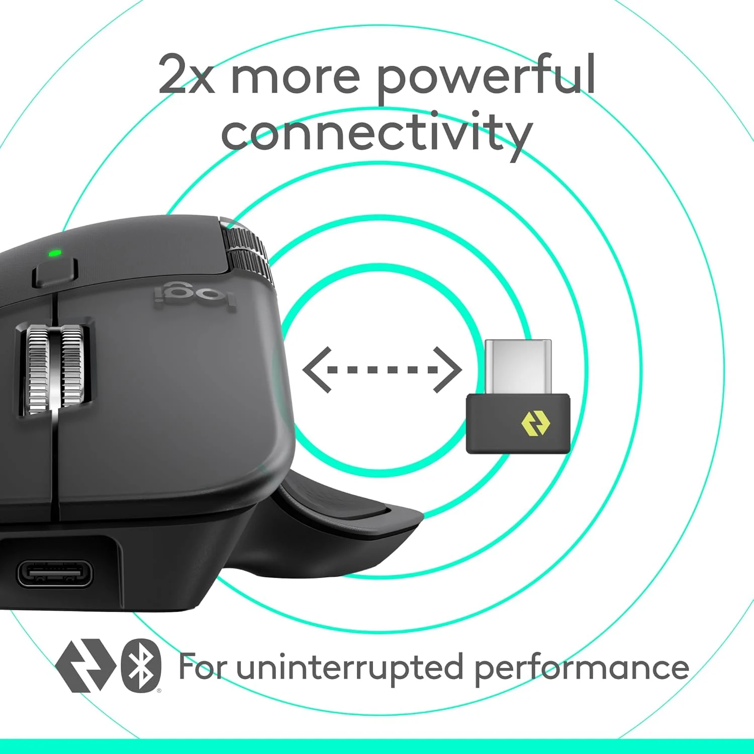 Logitech MX Master 4, Ergonomic Wireless Mouse with Advanced Performance Haptic Feedback, Ultra-Fast Scrolling, USB-C Charging, Bluetooth, Windows, MacOS - Graphite - Image 6