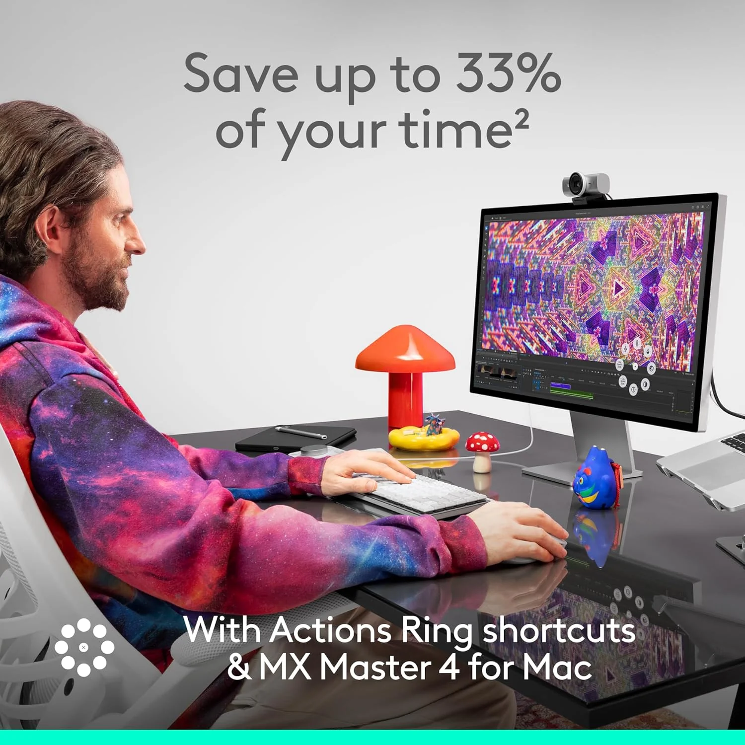 Logitech MX Master 4 for Mac, Ergonomic Bluetooth Mouse with Advanced Performance Haptic Feedback, Ultra-Fast Scrolling, USB-C Charging, MacOS, iPadOS, Windows - Image 3