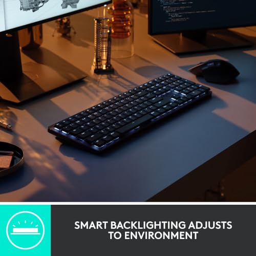 Logitech MX Mechanical Wireless Illuminated Performance Keyboard with Free Adobe Subscription, Linear Switches, Backlit Keys, Bluetooth, USB-C - Image 4