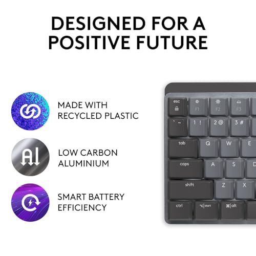 Logitech MX Mechanical Wireless Illuminated Performance Keyboard with Free Adobe Subscription, Linear Switches, Backlit Keys, Bluetooth, USB-C - Image 5