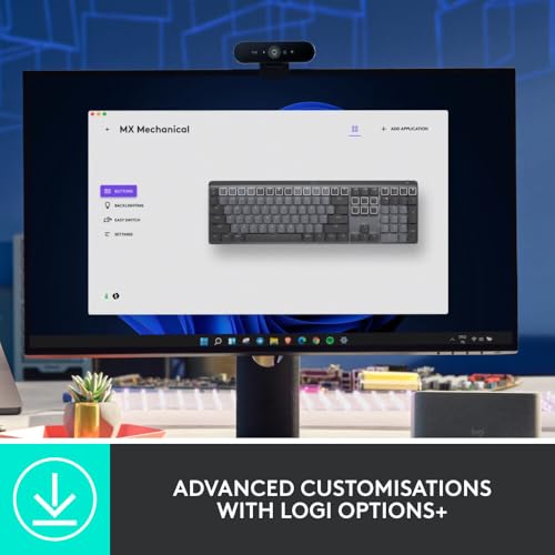 Logitech MX Mechanical Wireless Illuminated Performance Keyboard with Free Adobe Subscription, Linear Switches, Backlit Keys, Bluetooth, USB-C - Image 6