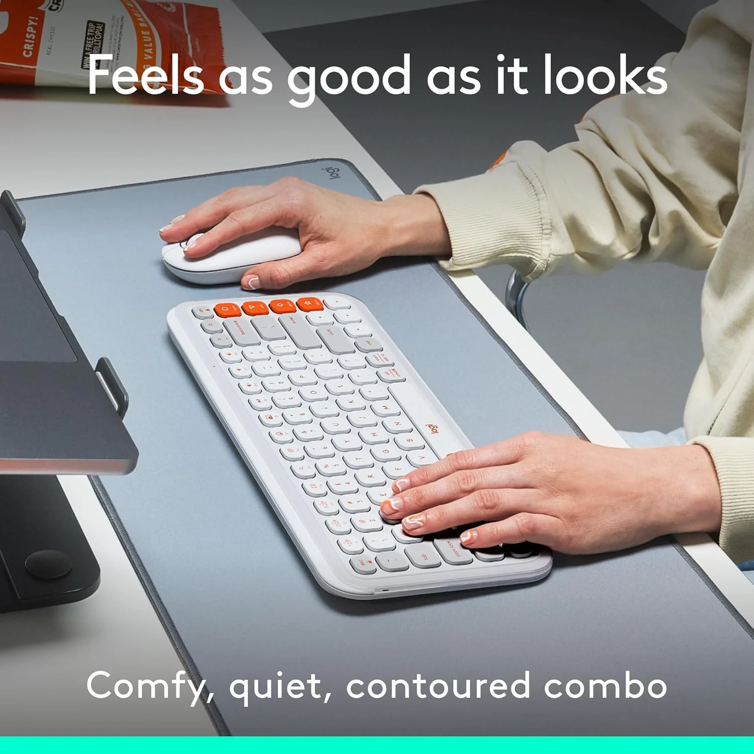 Logitech POP ICON Combo, Bluetooth Keyboard and Mouse Combo, Comfortable Typing, programmable Keys and Buttons, Quiet clicks, Easy-Switch up to 3 Devices - Image 3