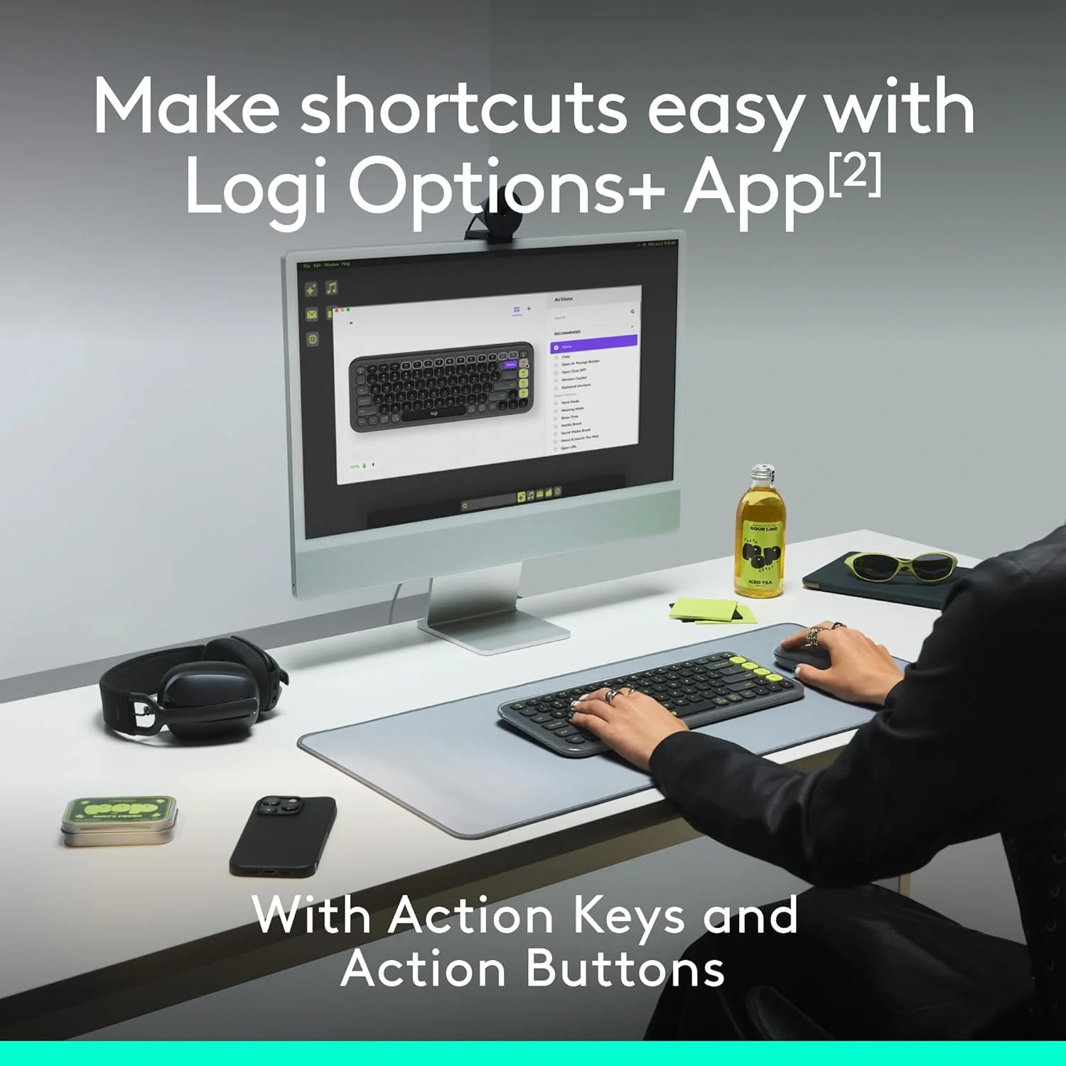 Logitech POP ICON Combo, Bluetooth Keyboard and Mouse Combo, Comfortable Typing, programmable Keys and Buttons, Quiet clicks, Easy-Switch up to 3 Devices - Image 4