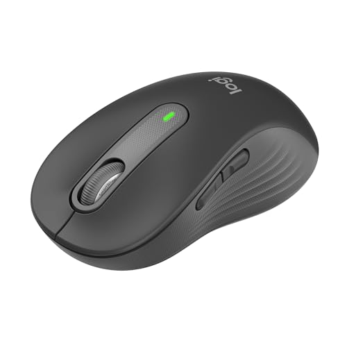 Logitech Signature M650L Wireless Mouse, 2-Year Battery, Silent Clicks, Customisable Side Buttons, Bluetooth - Graphite