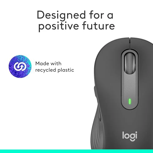 Logitech Signature M650L Wireless Mouse, 2-Year Battery, Silent Clicks, Customisable Side Buttons, Bluetooth - Graphite - Image 10
