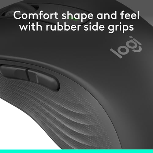 Logitech Signature M650L Wireless Mouse, 2-Year Battery, Silent Clicks, Customisable Side Buttons, Bluetooth - Graphite - Image 8