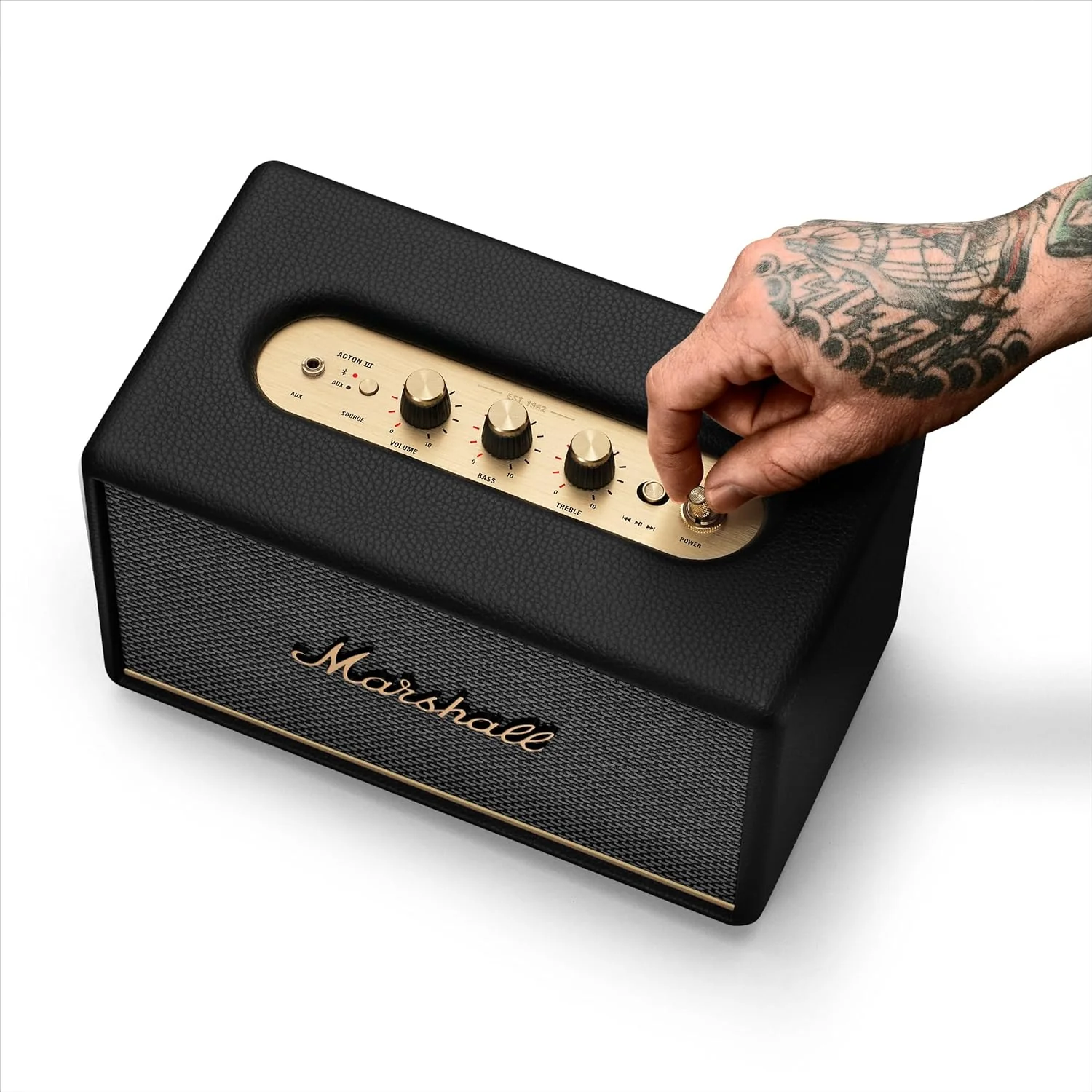 Marshall Acton III Wired Connectivity Stereo Home Speakers with Bluetooth 5.2 & RCA or 3.5mm Input – Black - Image 7