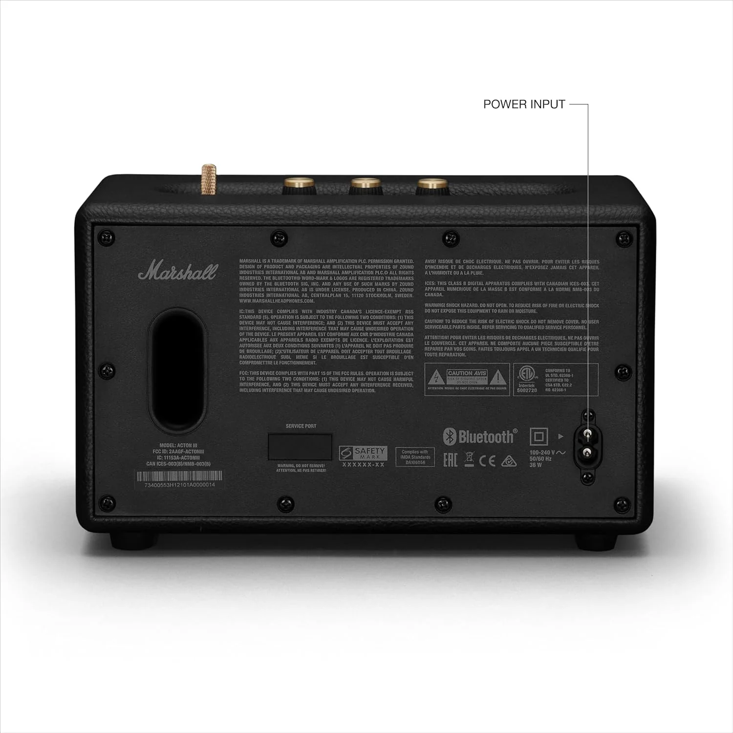 Marshall Acton III Wired Connectivity Stereo Home Speakers with Bluetooth 5.2 & RCA or 3.5mm Input – Black - Image 8