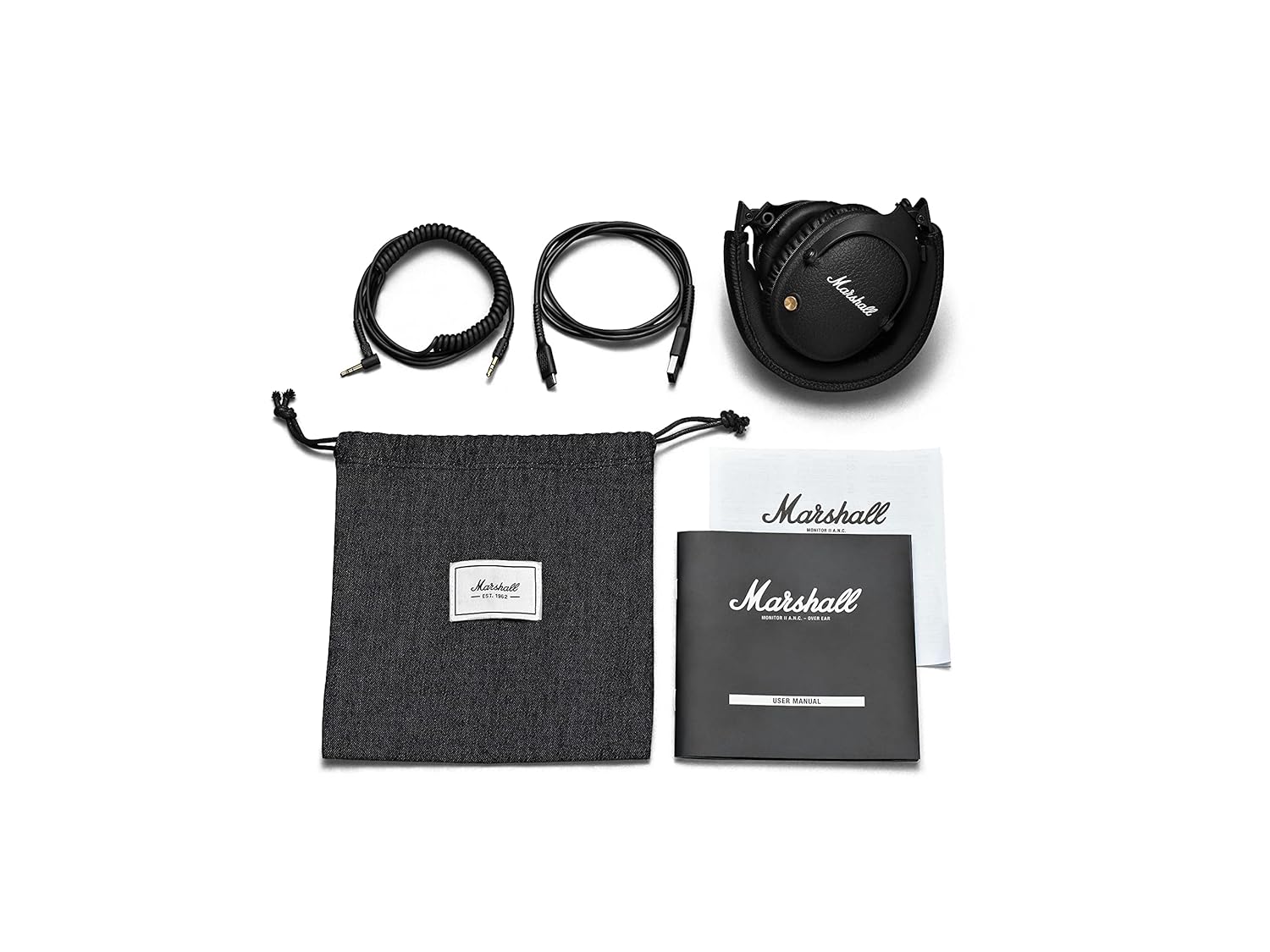 Marshall Monitor II Active Noise Cancelling Over-Ear Bluetooth Headphone with Mic, Black - Image 7
