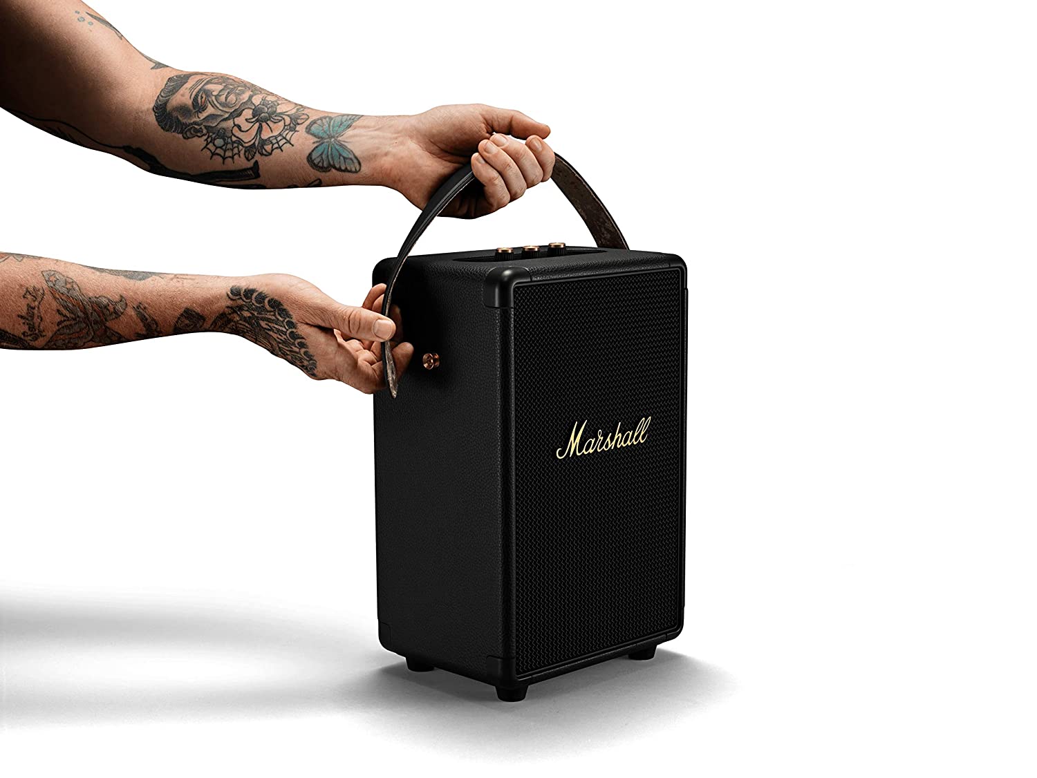 Marshall Tufton 80 Watt Wireless Bluetooth Portable Speaker (Black & Brass) - Image 6