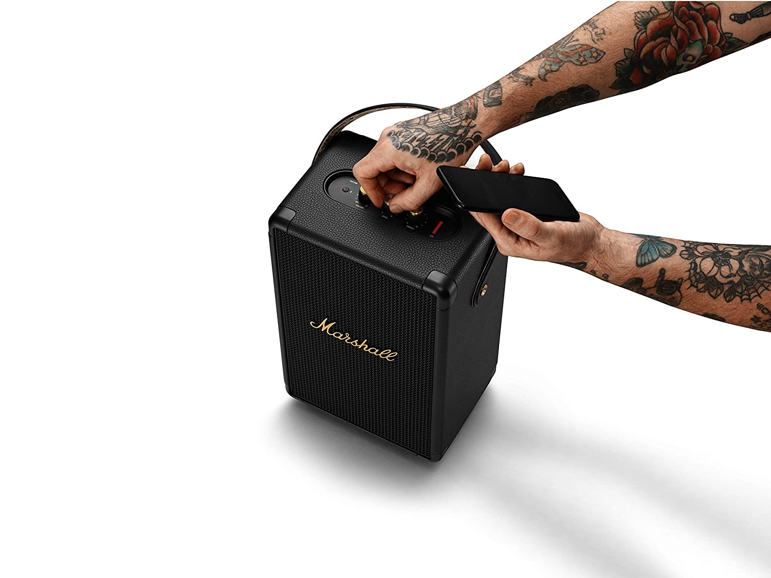 Marshall Tufton 80 Watt Wireless Bluetooth Portable Speaker (Black & Brass) - Image 7