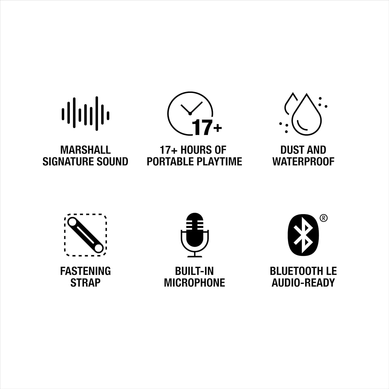 Marshall Willen II Portable Bluetooth Speaker with 17+ Hours of Portable Playtime, Dust & Waterproof (IP67) - Black & Brass - Image 13