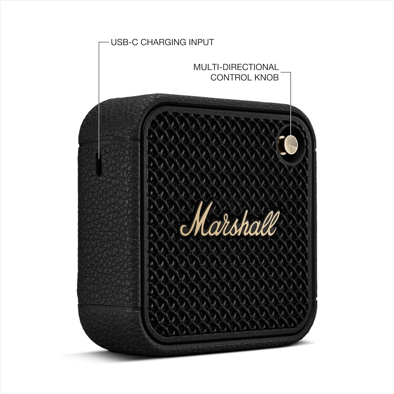Marshall Willen II Portable Bluetooth Speaker with 17+ Hours of Portable Playtime, Dust & Waterproof (IP67) - Black & Brass - Image 7
