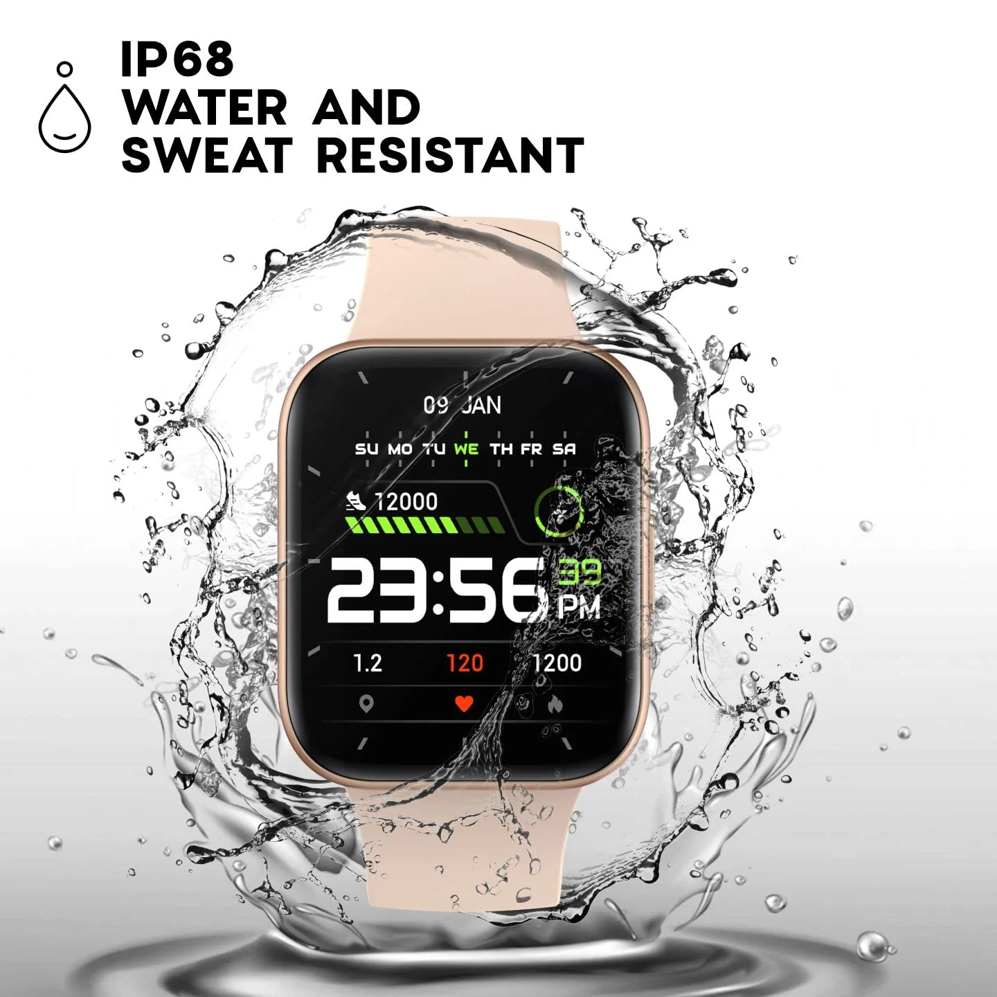 Maxx SX25 Ace Smartwatch - 1.69" Display, Bluetooth, 100+ Sports Modes, Health Suite, Voice Assistance, Includes 2 Bonus Straps (Rose Glod) - Image 4
