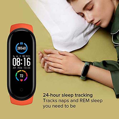 MI Smart Band 5 - India's No. 1 Fitness Band, 1.1" (2.8 cm) AMOLED Color Display, 2 Weeks Battery Life, Personal Activity Intelligence (PAI), 11 Sports Mode, Heart Rate, Women's Health Tracking (Black) - Image 5