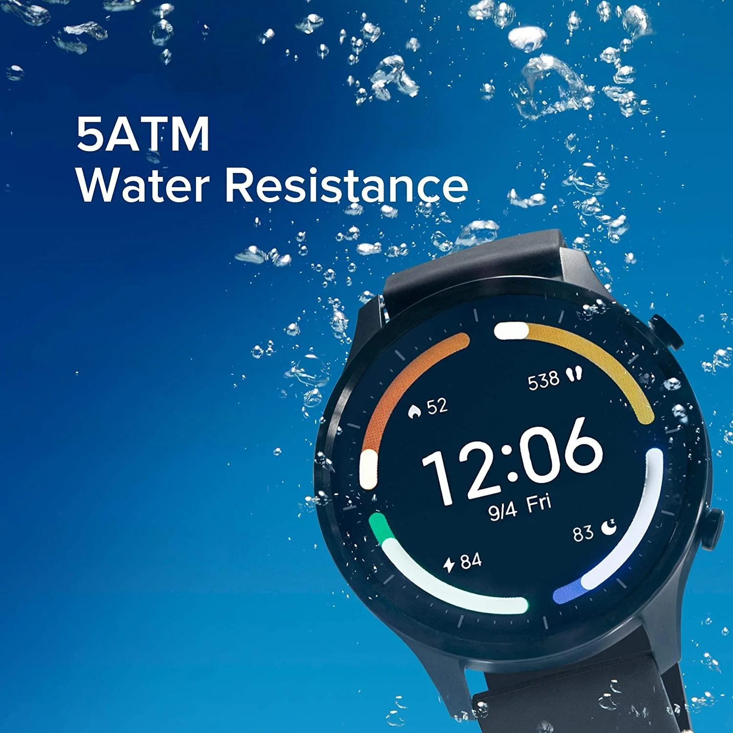 Mi Watch Revolve,1.39 AMOLED Screen,5ATM Water Resistant,VO2 Max,First Beat Motion Algorithm,Stress & Sleep Management, Midnight Black - Image 6
