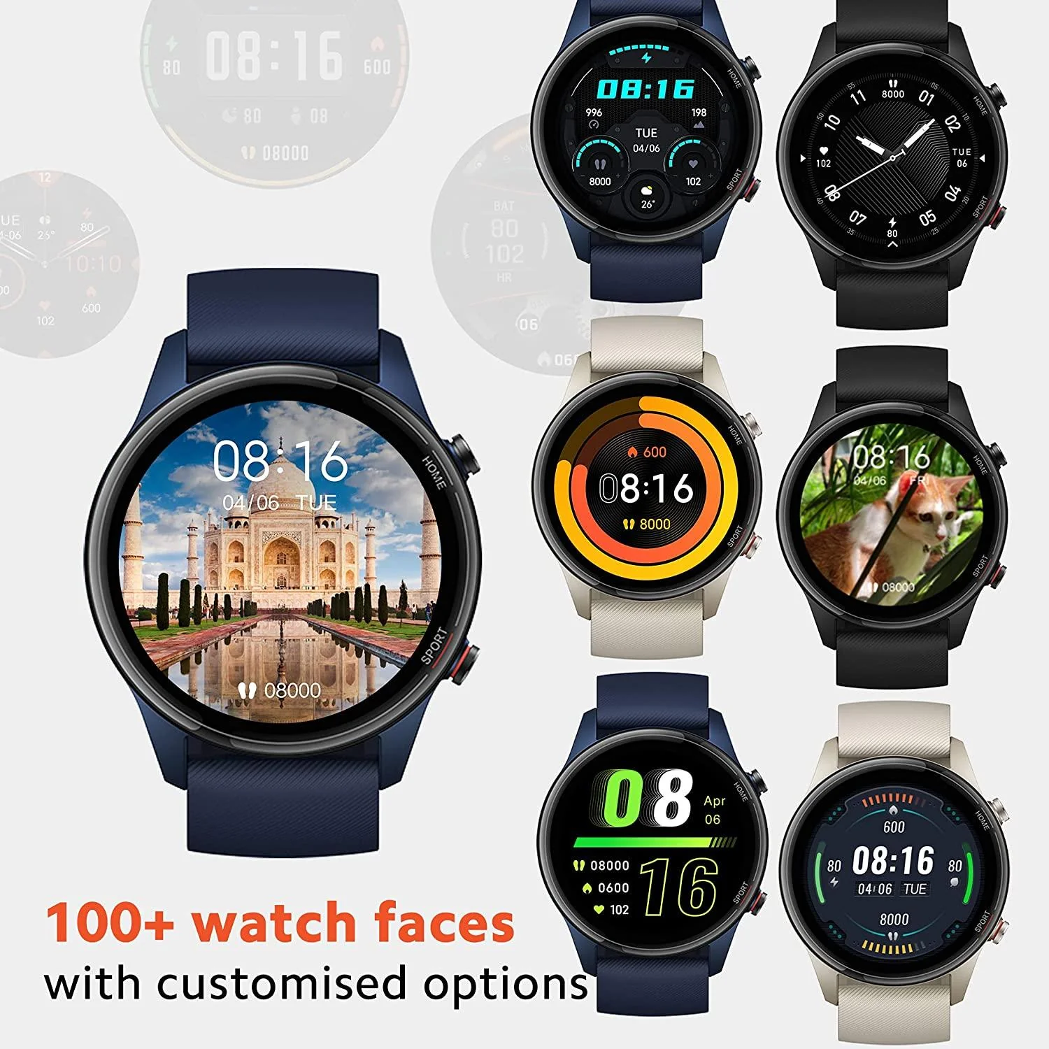 Mi Watch Revolve Active (Beige) - 1.39" AMOLED Display, SpO2, GPS and Sleep Monitor, Alexa Built-in, 117 Sports Mode, Personalized Watch Faces, 2 Weeks Battery Life, Music and Camera Control - Image 6