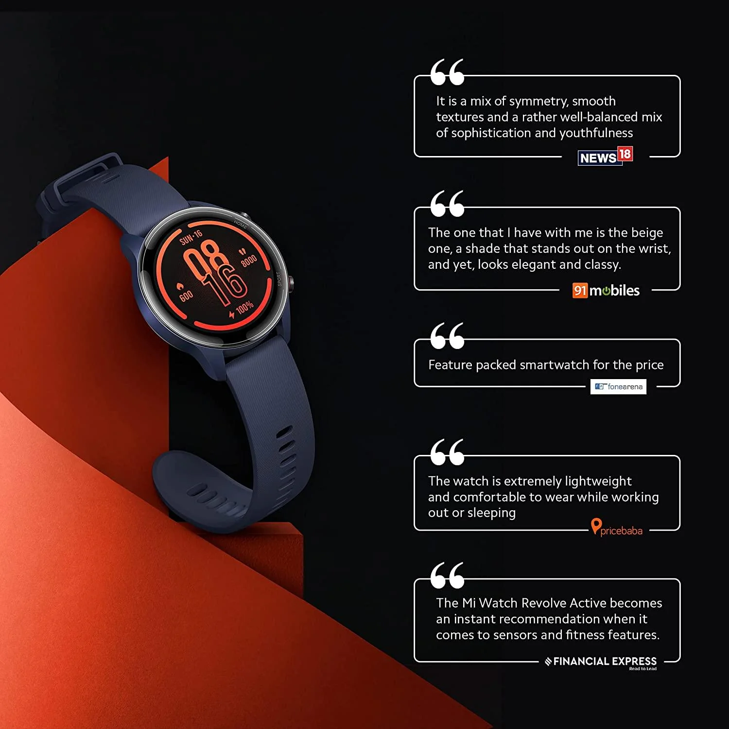 Mi Watch Revolve Active (Beige) - 1.39" AMOLED Display, SpO2, GPS and Sleep Monitor, Alexa Built-in, 117 Sports Mode, Personalized Watch Faces, 2 Weeks Battery Life, Music and Camera Control - Image 8