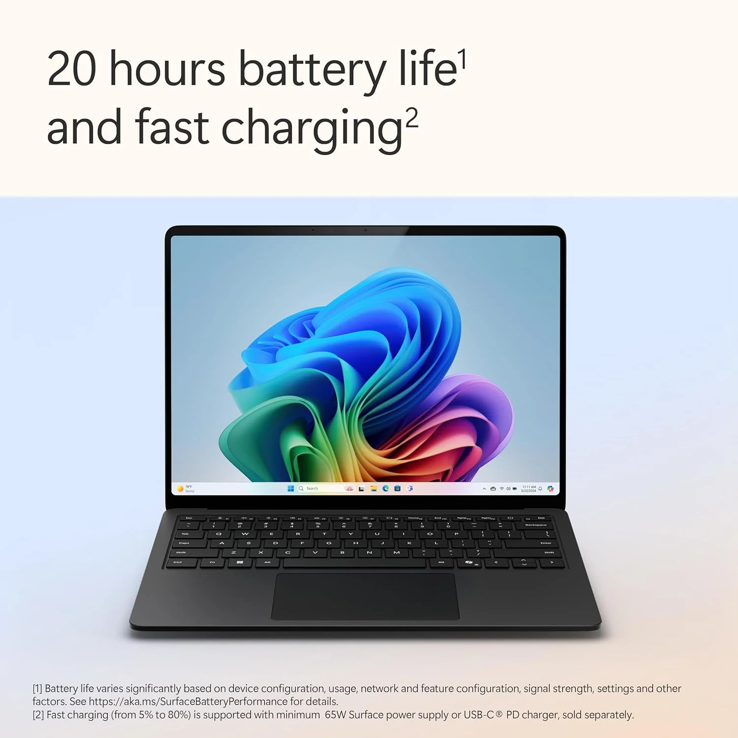 Microsoft New Surface Laptop (7th Edition) - Windows 11 Home Copilot + PC - 13.8” LCD - Snapdragon X Plus (10 Core) 16GB RAM 512GB SSD - Platinum - ZGM-00023 (BRAND NEW/SEALED) - Image 6