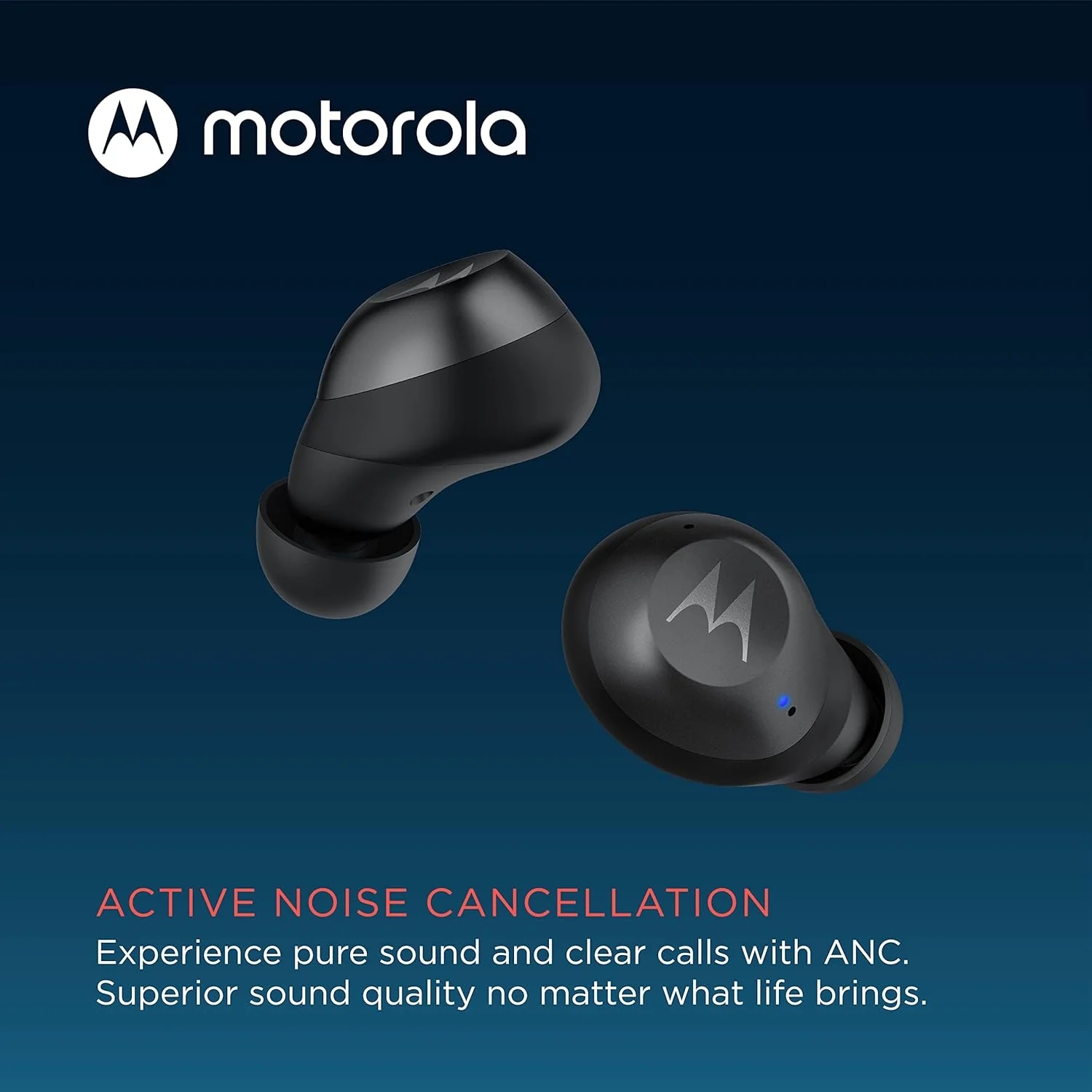 Motorola Moto Buds 270 ANC - True Wireless Bluetooth Earbuds with Microphone and Active Noise Cancellation - IPX5 Water Resistant, Touch Control, Comfort Fit - Includes Micro Charging Case - White (BRAND NEW/SEALED) - Image 3