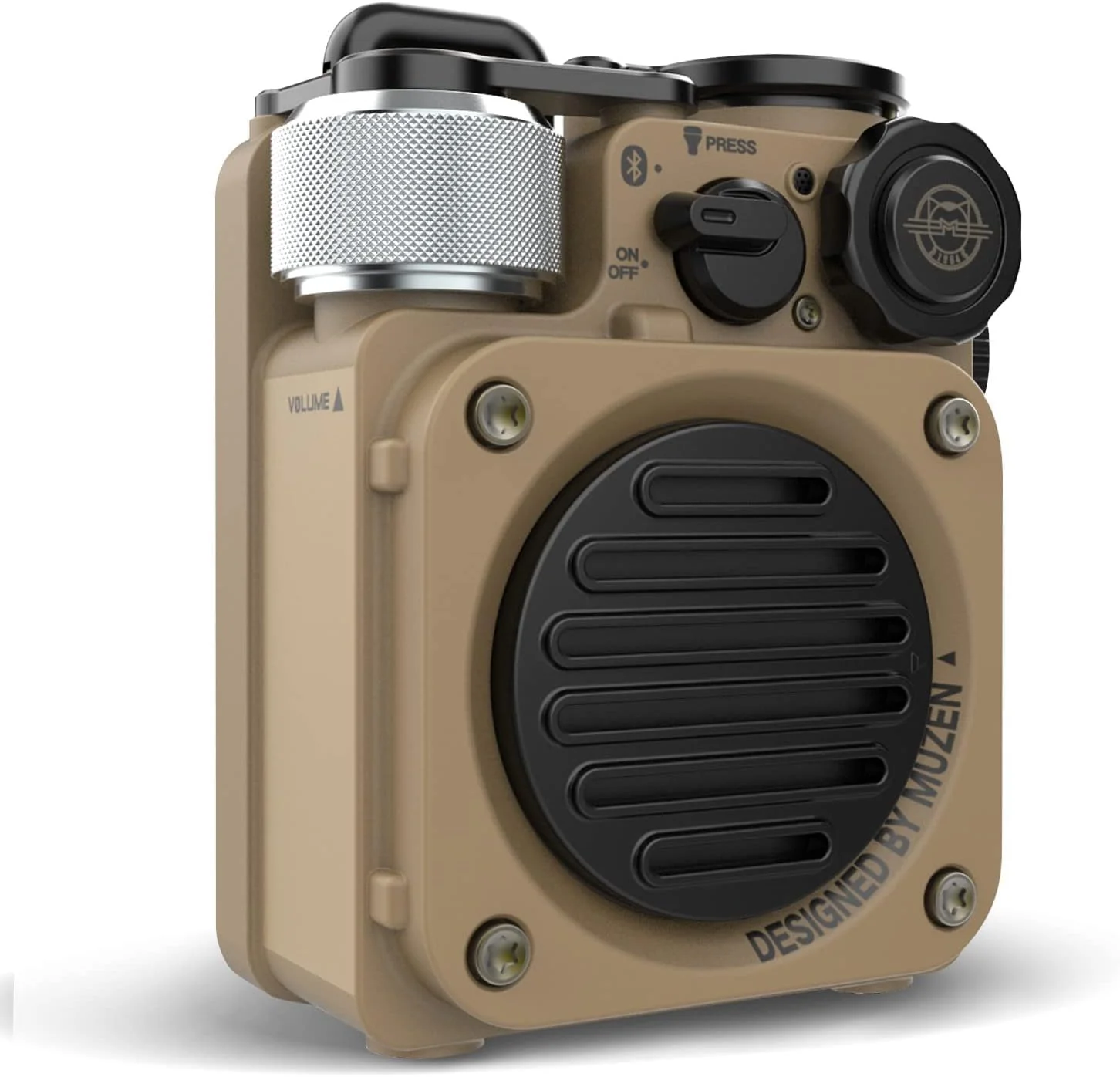 Muzen Wild Mini Rugged Portable Wireless Bluetooth Speaker 5.0 | Without Gift Box| Upto 8hrs Playback Time| IPX5 Waterproof| Party Boost| for Home, Party, Travel Purpose| Flashlight Modes - Image 2