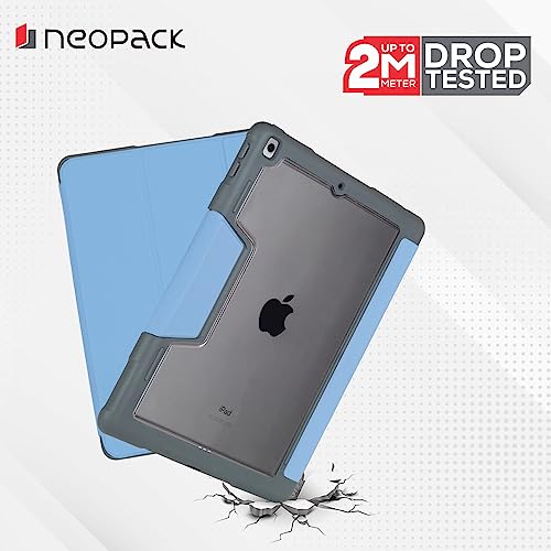 Neopack Drop Tested Defender Case with 2.5D Full Tempered Glass & Pencil Holder for iPad 10.2", Fits: 7th, 8th & 9th Gen (Blue) - Image 2