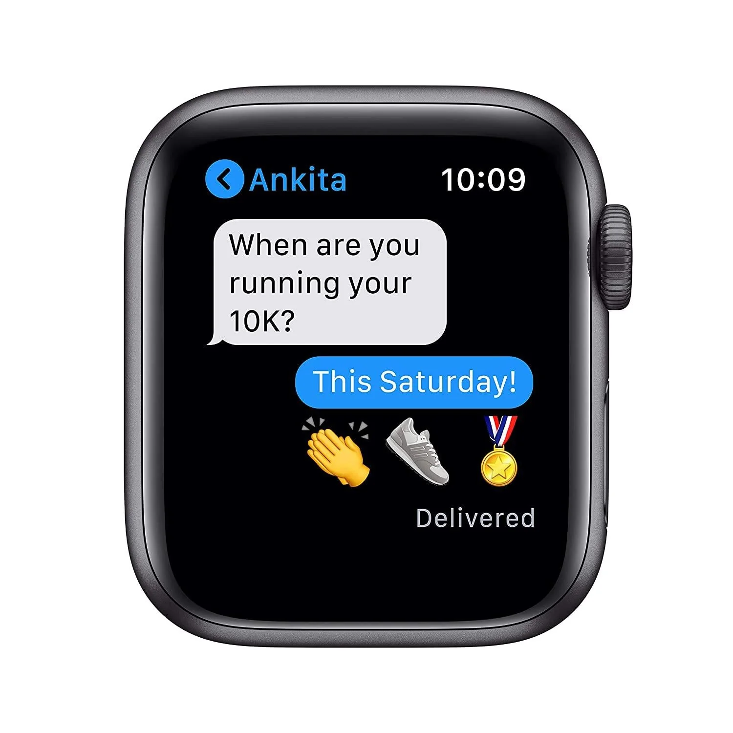New Apple Watch Series 6 (GPS + Cellular) - Space Grey Aluminium Case with Black Sport Band - Image 4