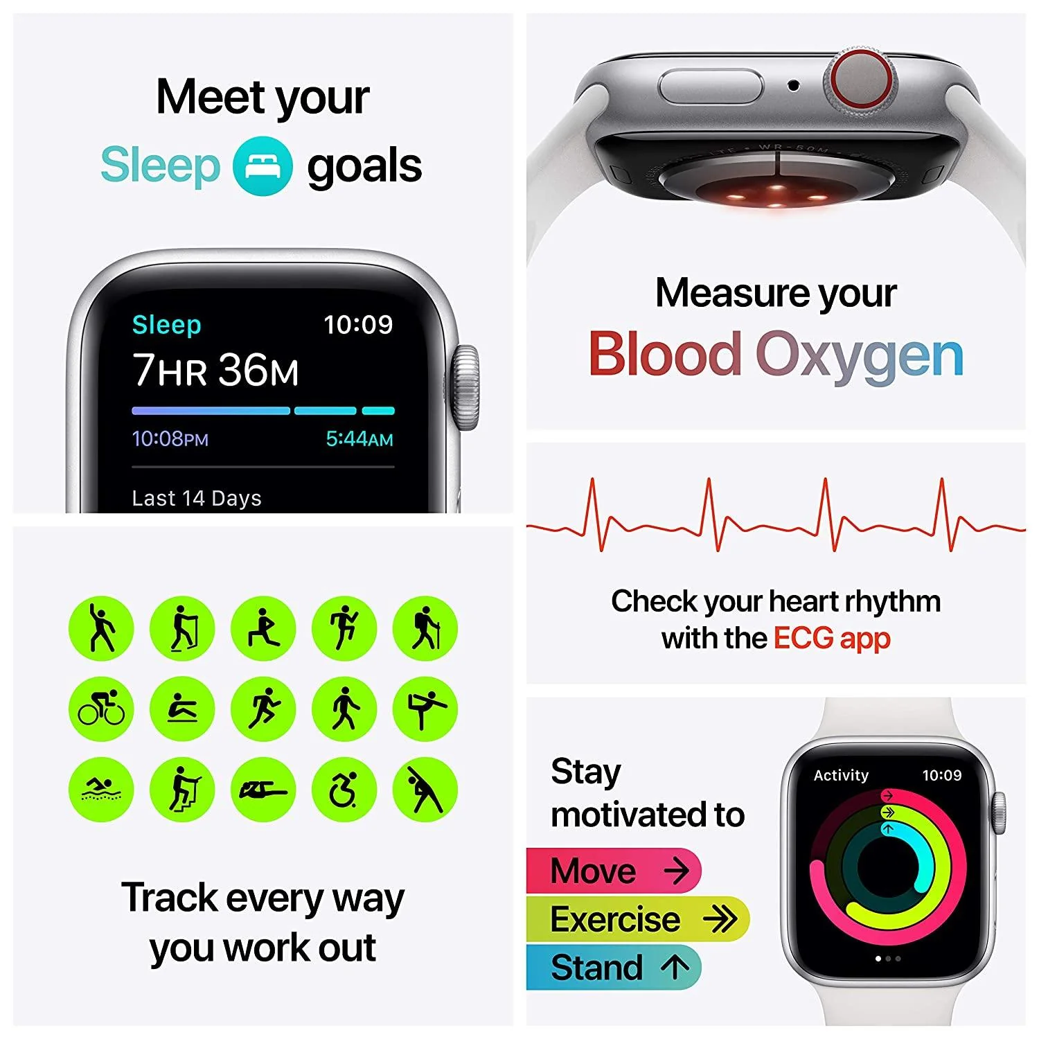 New Apple Watch Series 6 (GPS + Cellular) - Space Grey Aluminium Case with Black Sport Band - Image 5