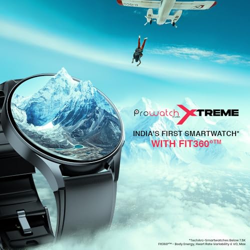 Newly Launched ProWatch Xtreme with Enhanced Fitness Features - 1.43" AMOLED AOD Display | Inbuilt GPS, Altimeter, Barometer & Compass | Body Energy Features| Corning Gorilla Glass 3 (Silicone) - Image 2