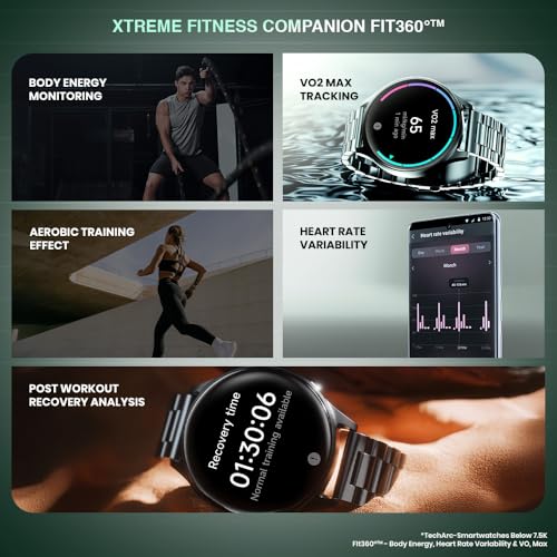 Newly Launched ProWatch Xtreme with Enhanced Fitness Features - 1.43" AMOLED AOD Display | Inbuilt GPS, Altimeter, Barometer & Compass | Body Energy Features| Corning Gorilla Glass 3 (Silicone) - Image 3