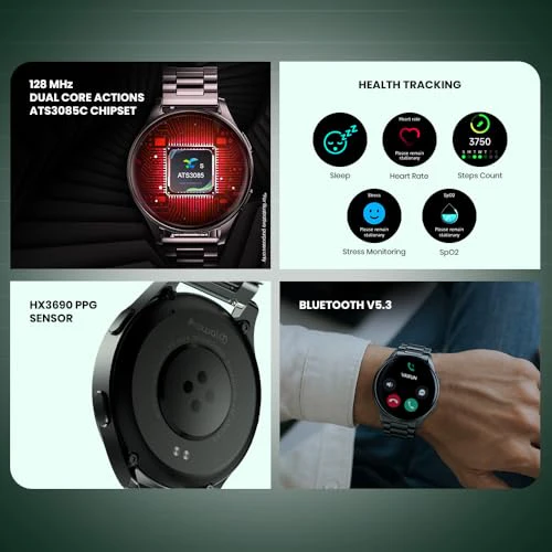 Newly Launched ProWatch Xtreme with Enhanced Fitness Features - 1.43" AMOLED AOD Display | Inbuilt GPS, Altimeter, Barometer & Compass | Body Energy Features| Corning Gorilla Glass 3 (Silicone) - Image 4