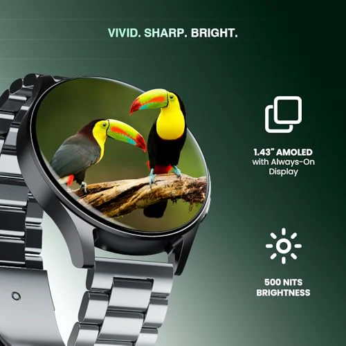 Newly Launched ProWatch Xtreme with Enhanced Fitness Features - 1.43" AMOLED AOD Display | Inbuilt GPS, Altimeter, Barometer & Compass | Body Energy Features| Corning Gorilla Glass 3 (Silicone) - Image 7