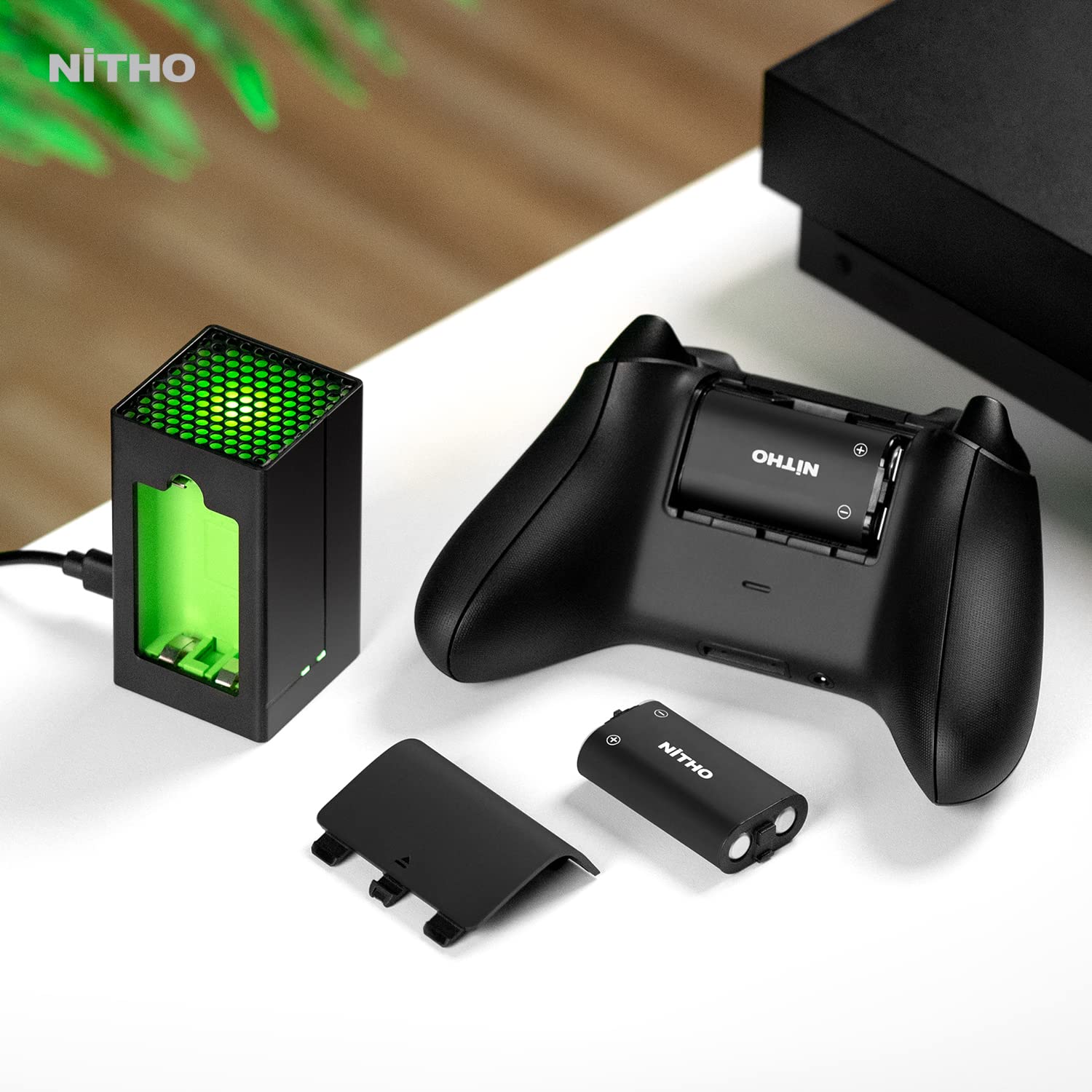 NITHO Controller Battery Pack and Charging Dock, Compatible with Xbox Series X|S, Xbox One/One X/One S Elite, Includes 2 Rechargeable Batteries and USB-C Cable - Image 11