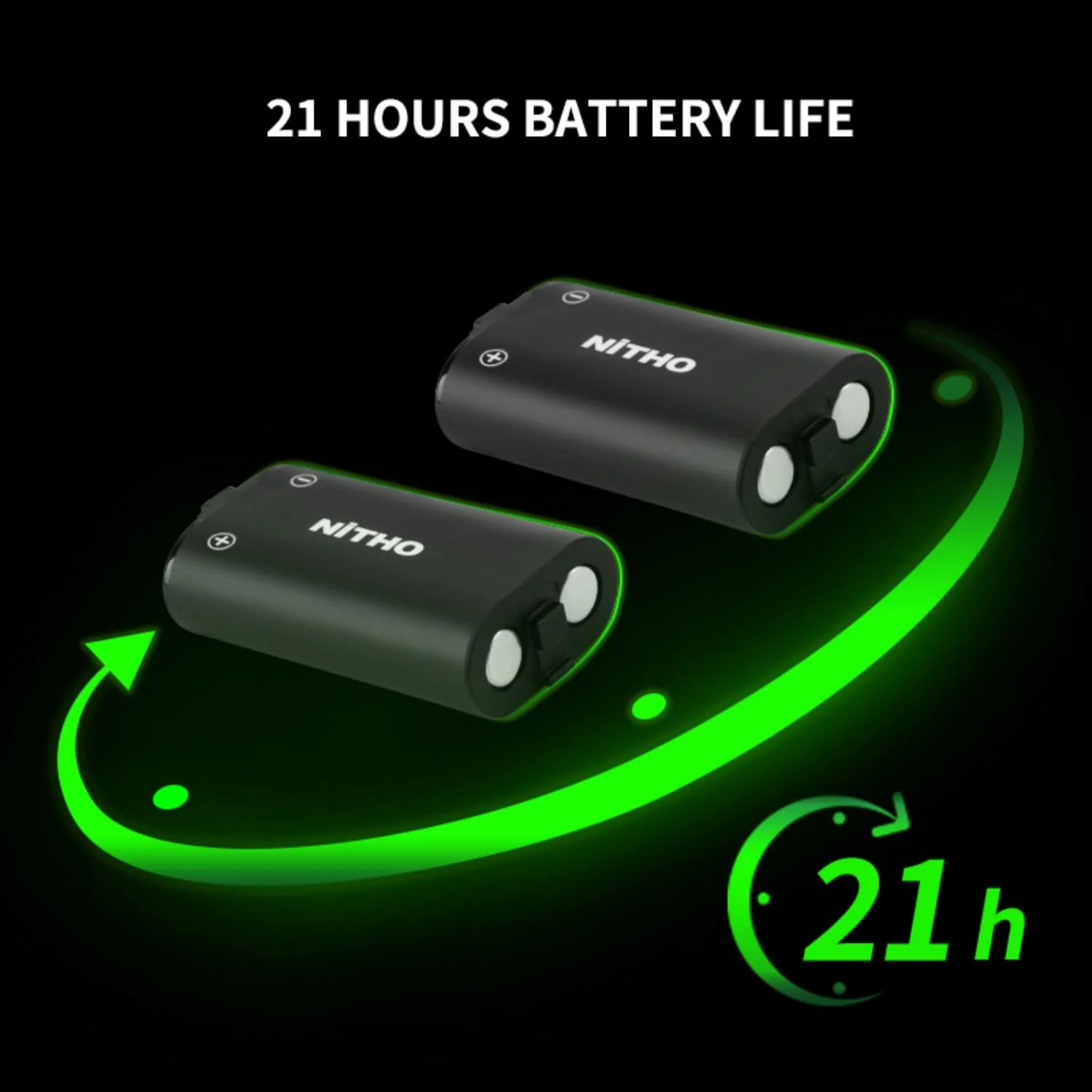 NITHO Controller Battery Pack and Charging Dock, Compatible with Xbox Series X|S, Xbox One/One X/One S Elite, Includes 2 Rechargeable Batteries and USB-C Cable - Image 7