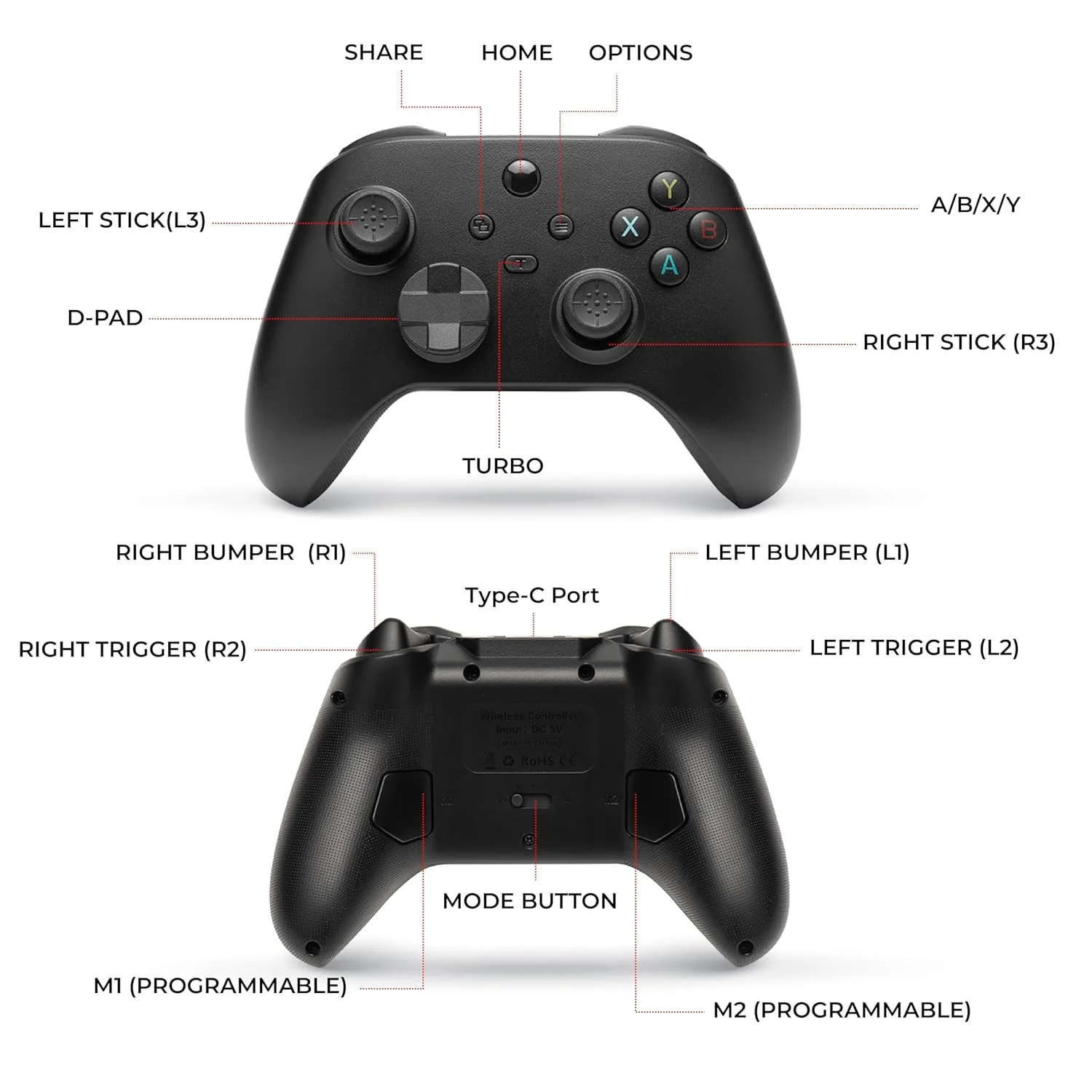 NITHO SMART 2 Wireless Controller for Switch, PC, Android & iOS (Without Receiver) - Image 2