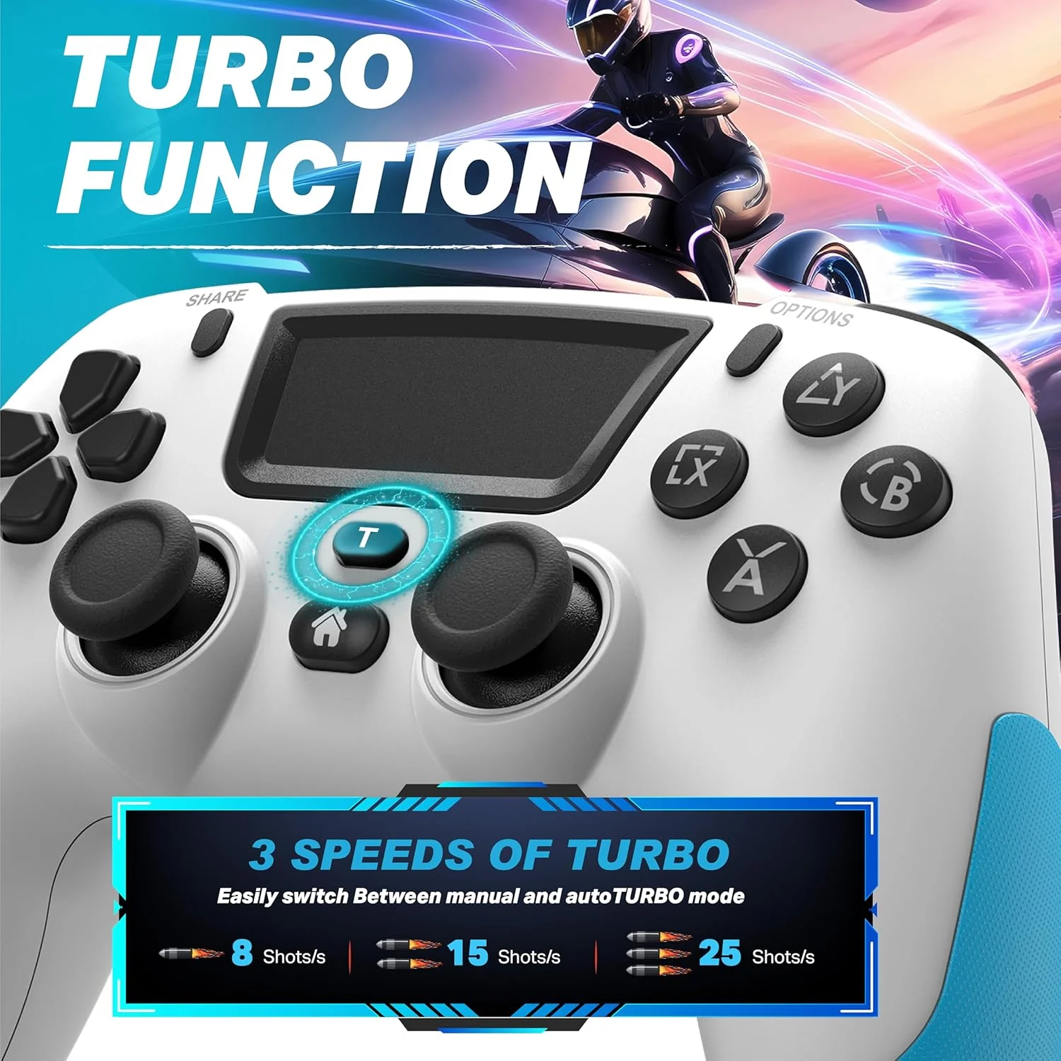 NITHO SMART PS Wireless Controller for PC, PS4, PS3, Android & iOS (Without Receiver) - Image 6
