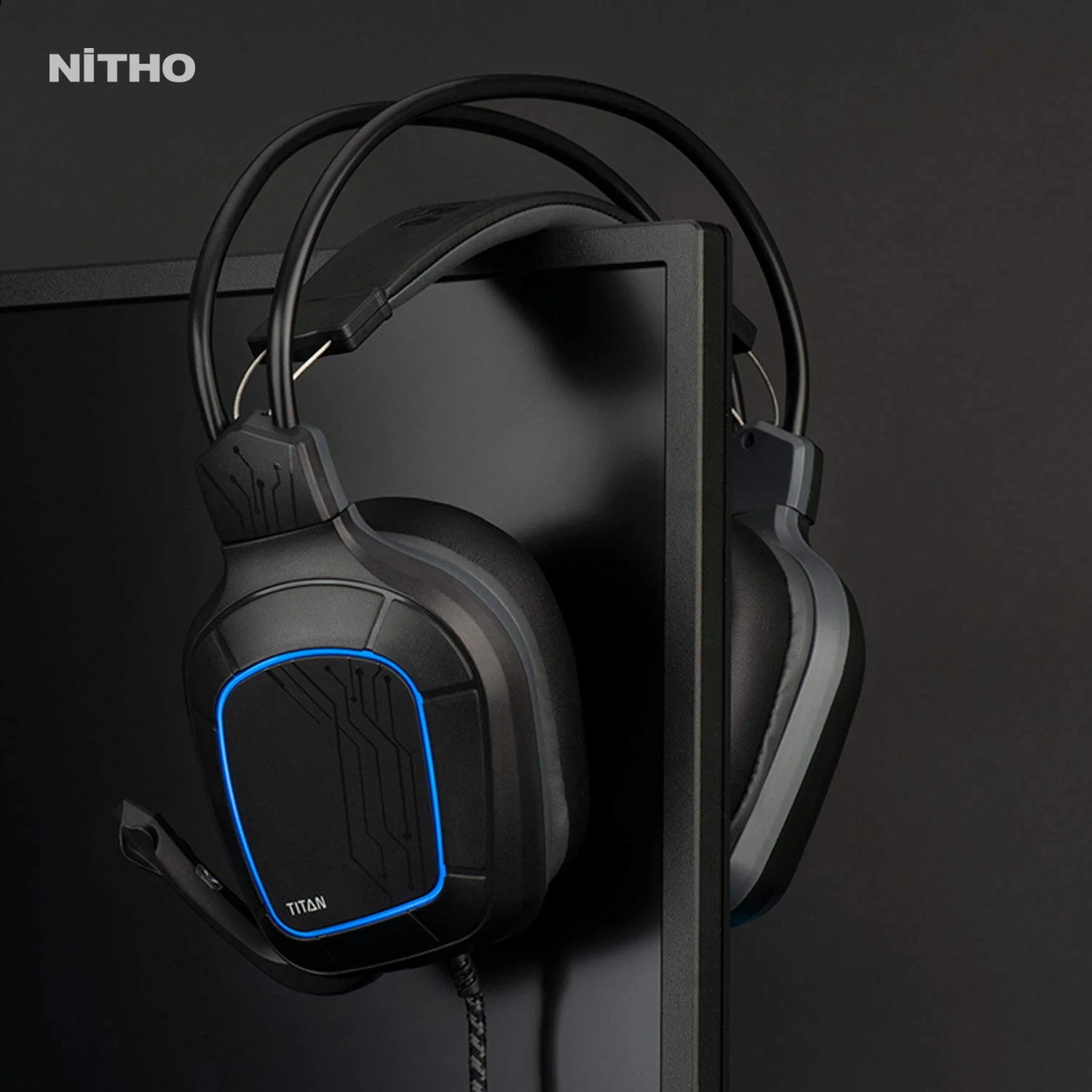 NiTHO TITAN STEREO GAMING Wired Over Ear HEADSET, Compatible with PC/PS4/Xbox One/Switch (PC Adapter Included) - Image 9