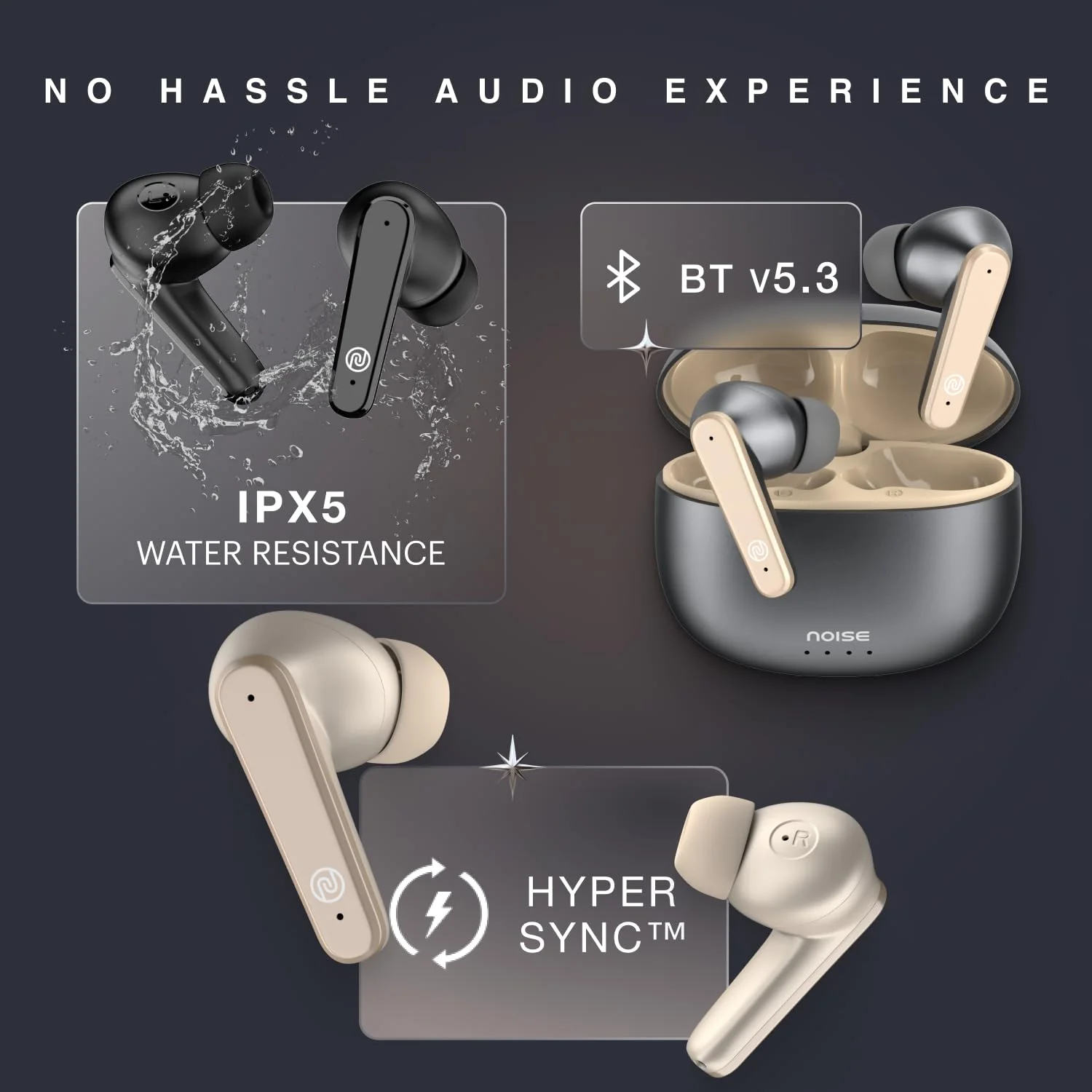 Noise Buds VS104 Max Truly Wireless in Ear Earbuds with ANC(Up to 25Db),Up to 45H Playtime, Quad Mic with ENC, Instacharge(10 Min=180 Min), 13Mm Driver, BT V5.3 (Rose Gold) - Image 8