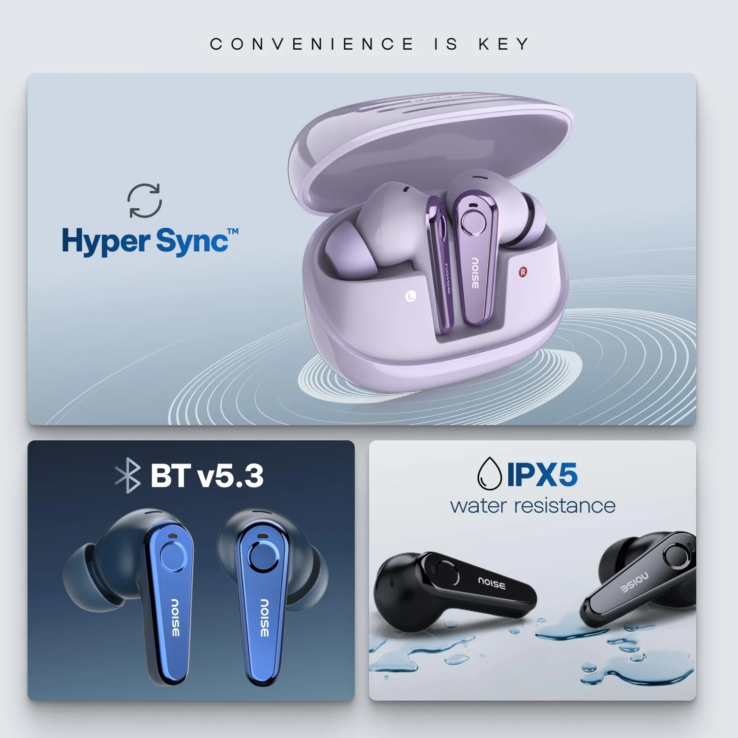 Noise Buds X Ultra in Ear Truly Wireless Earbuds with Hybrid ANC (Up to 45Db), LHDC, 11Mm Driver, 50H of Playtime, 6-Mic ENC, Dual Pairing,in Ear Detection, BT V5.3 - Image 10