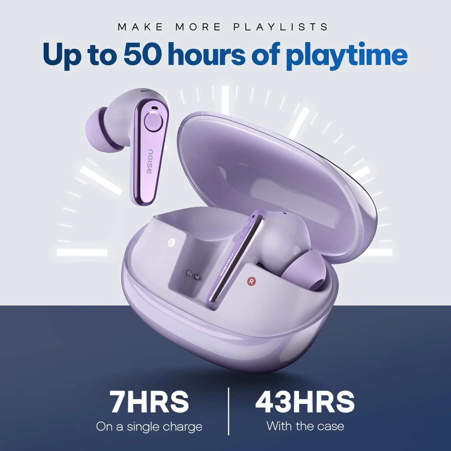 Noise Buds X Ultra in Ear Truly Wireless Earbuds with Hybrid ANC (Up to 45Db), LHDC, 11Mm Driver, 50H of Playtime, 6-Mic ENC, Dual Pairing,in Ear Detection, BT V5.3 - Image 5