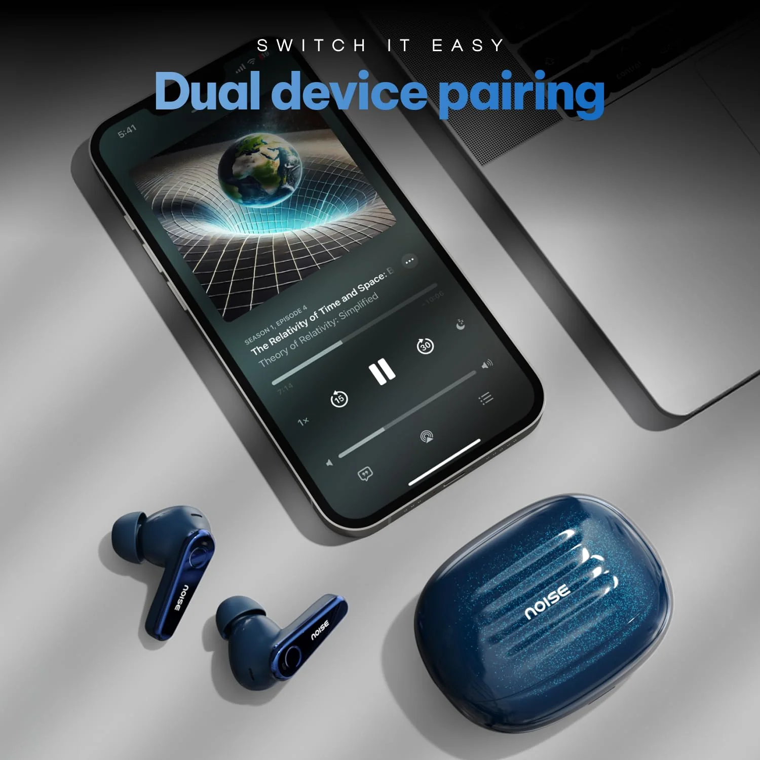 Noise Buds X Ultra in Ear Truly Wireless Earbuds with Hybrid ANC (Up to 45Db), LHDC, 11Mm Driver, 50H of Playtime, 6-Mic ENC, Dual Pairing,in Ear Detection, BT V5.3 - Image 6