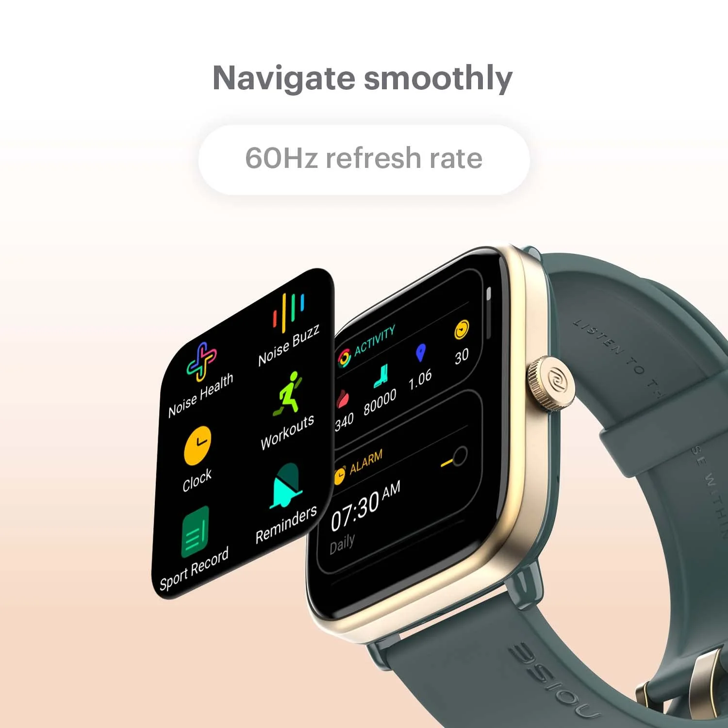 Noise ColorFit Pro 4 Advanced Bluetooth Calling Smart Watch with 1.72" TruView Display, Fully-Functional Digital Crown, 311 PPI, 60Hz Refresh Rate, 500 NITS Brightness (Teal Blue) - Image 6