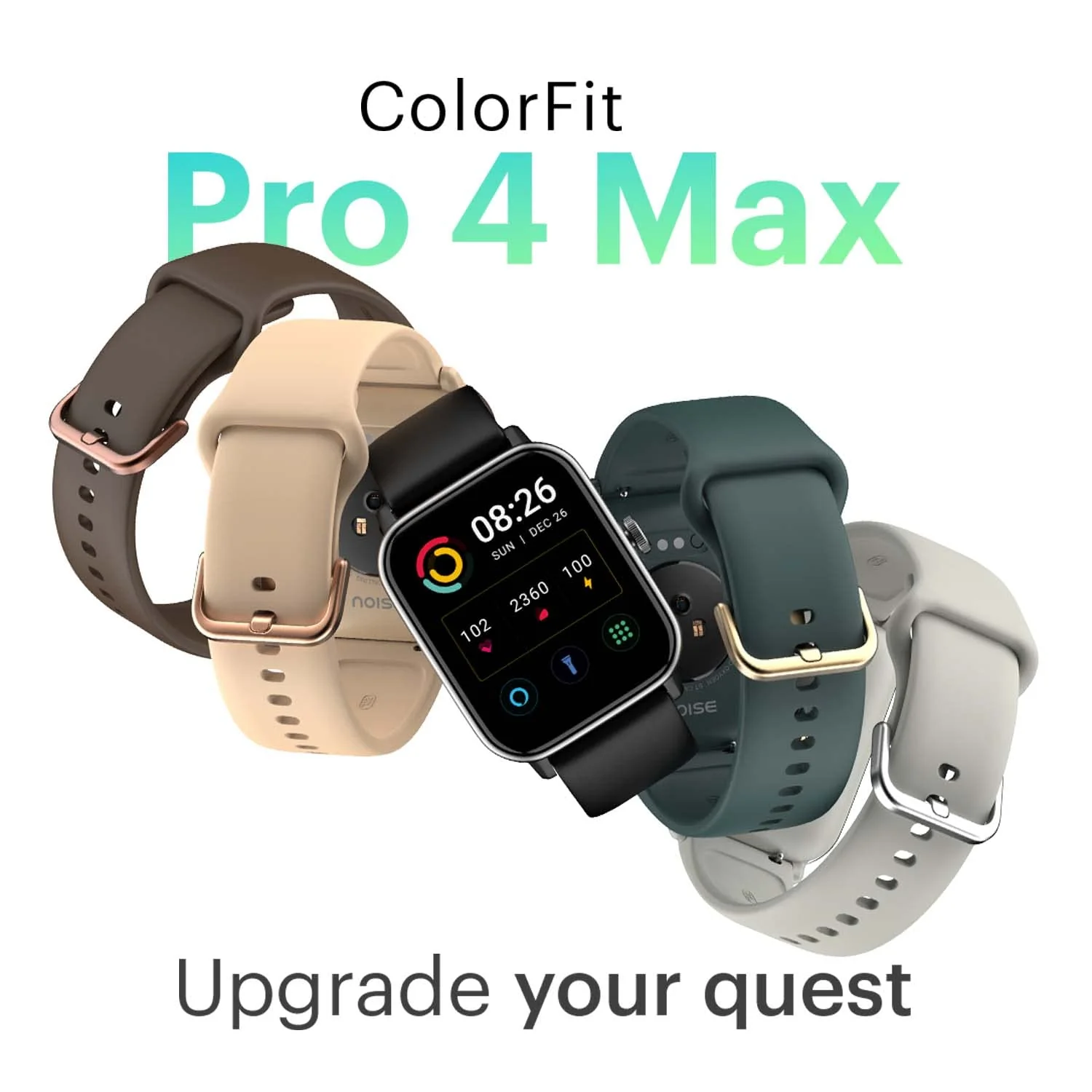 Noise ColorFit Pro 4 Max 1.8" Biggest Display, Bluetooth Calling Smart Watch, Built.in Alexa, 100 Sports Modes, Detection, Health & Productivity Suite (Jet Black) - Image 10