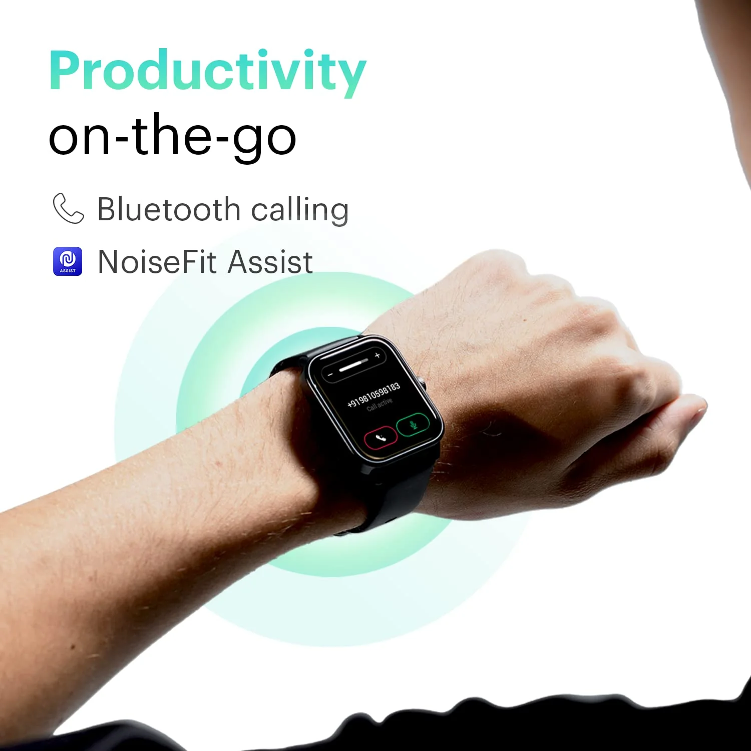 Noise ColorFit Pro 4 Max 1.8" Biggest Display, Bluetooth Calling Smart Watch, Built.in Alexa, 100 Sports Modes, Detection, Health & Productivity Suite (Jet Black) - Image 3