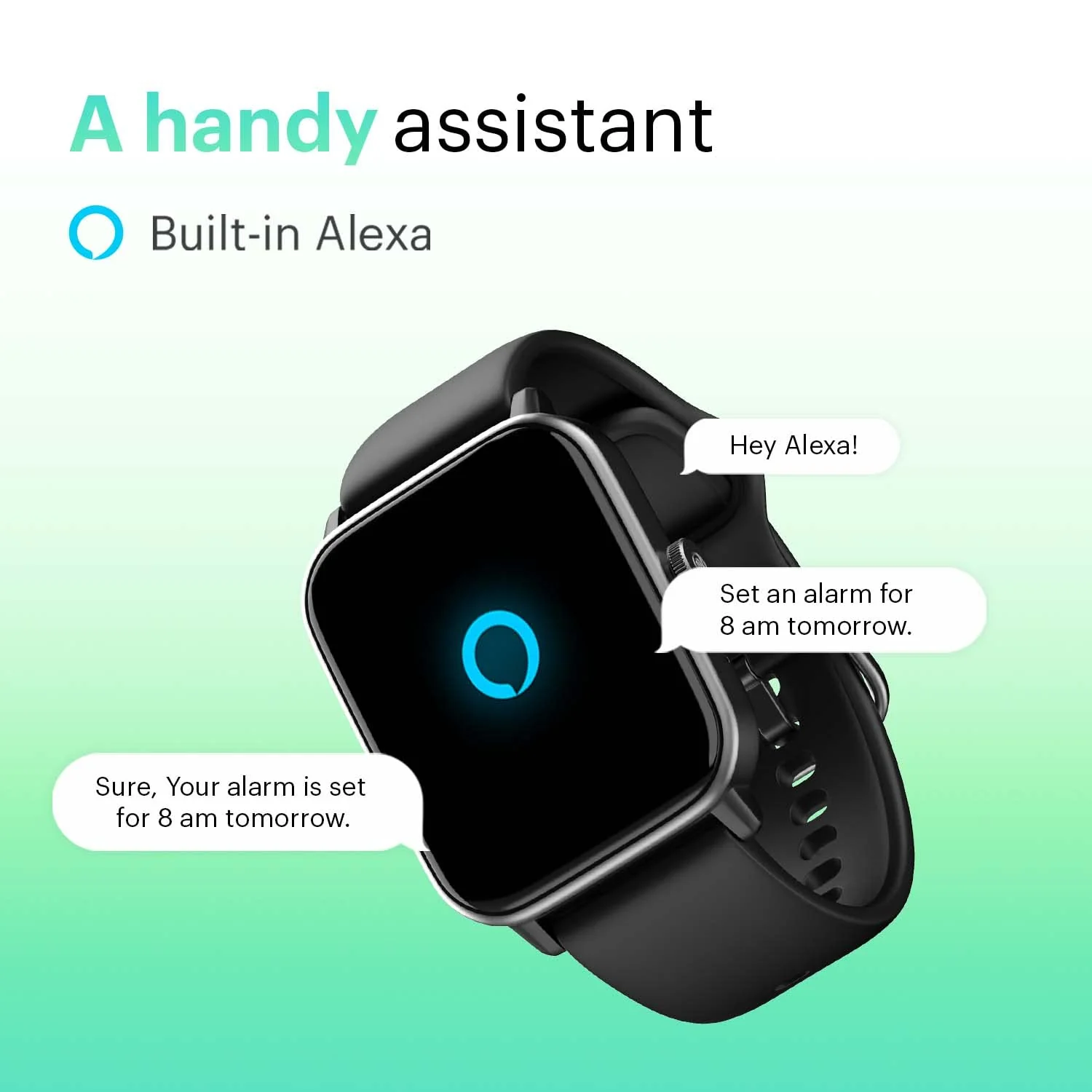 Noise ColorFit Pro 4 Max 1.8" Biggest Display, Bluetooth Calling Smart Watch, Built.in Alexa, 100 Sports Modes, Detection, Health & Productivity Suite (Jet Black) - Image 4